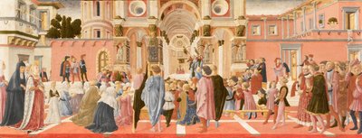 Sint Bernardino Prediking door Lorenzo di Pietro Vecchietta